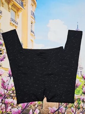 Lysse Black‎ Speckled Skinny High Waist Leggings Size Small